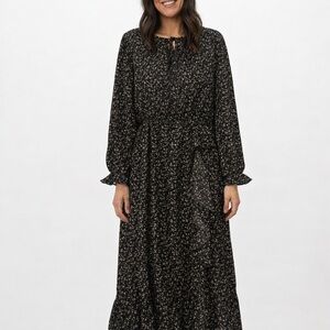 Floral Black Maxi Dress